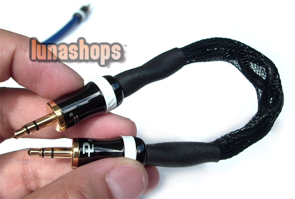 Hifi 3.5mm Pailiccs Male To Male Audio Net Shield Cable Adapter For Amplifier Decoder DAC