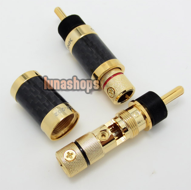 1pcs ACROLINK CF-202 Top rated Carbon Gold Plated Updated Banana Straight adapter