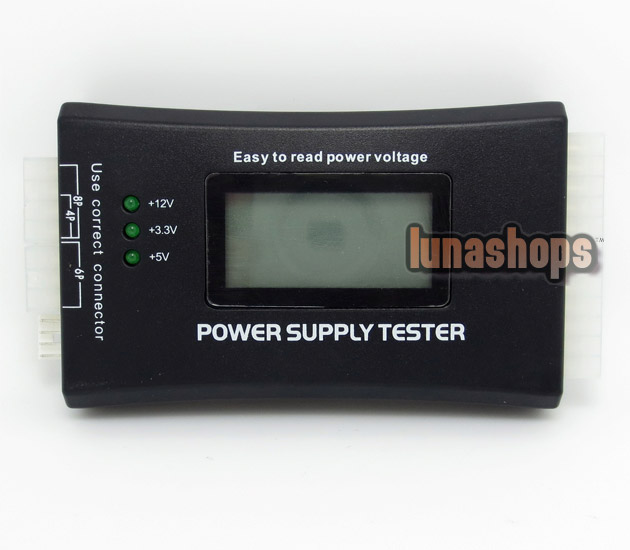 PC LCD 20/24 Pin PSU ATX SATA HD Power Supply Tester