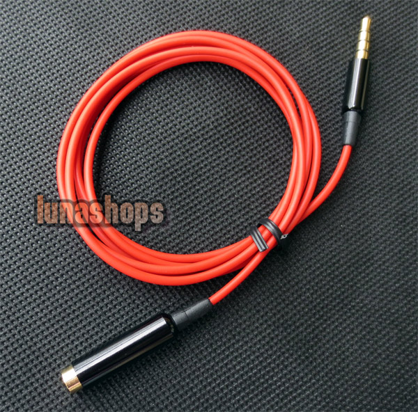 4 Pole 3.mm Male to Female Extension Cable for HTC Iphone LG Moto Moblilephone