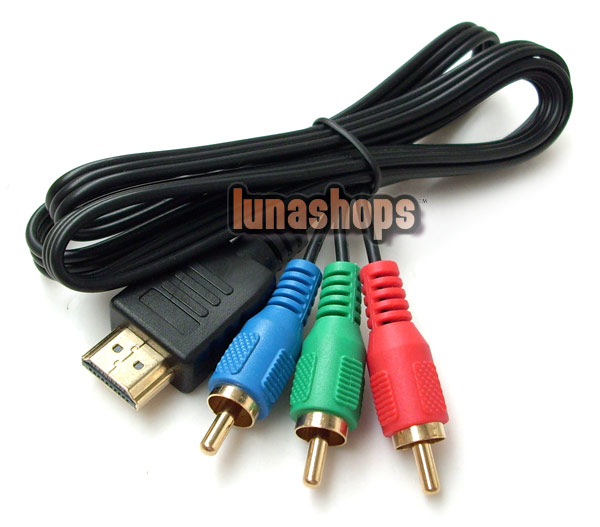USD$5.00 - HDMI TO 3-RCA AV AUDIO VIDEO COMPONENT CONVERT CABLE MM -  lunashops online shop