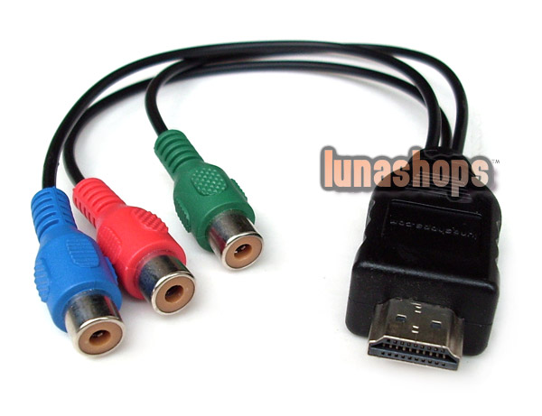 HDMI Male To 3 RGB RCA Female Video Audio AV Adapter Cable For HDTV set-top box