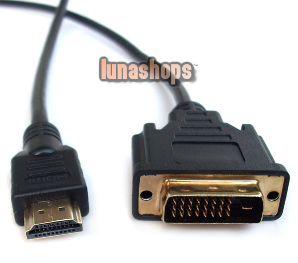 HDMI Male to DVI DVI-D 24+1 Male Cable Adapter Converter For HDTV PS3 xBox 