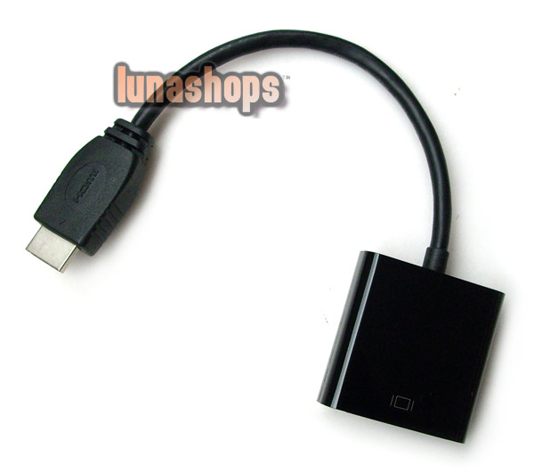 PC DVD HDTV HDMI to VGA Video Audio Converter Cable (Chip inside)