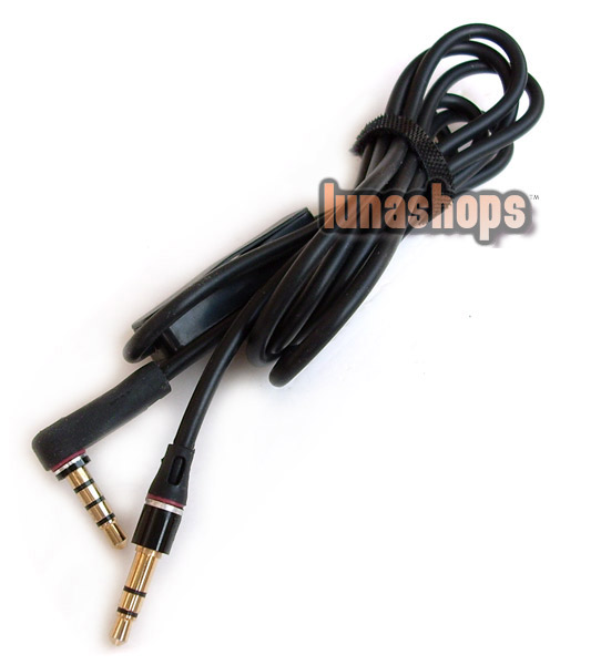 Black 3.5mm Mic Cable Wire Cord for Monster Beats by Dr.Dre Headphones