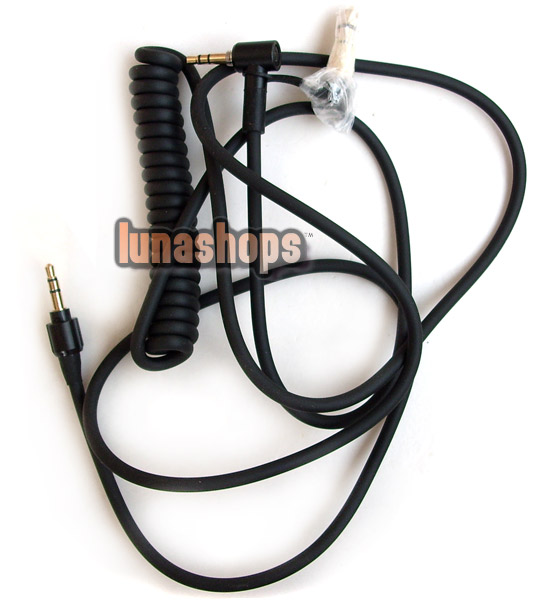 6.5mm + 3.5mm black headphone cable for Monster Headphone Beats Detox PRO Solo