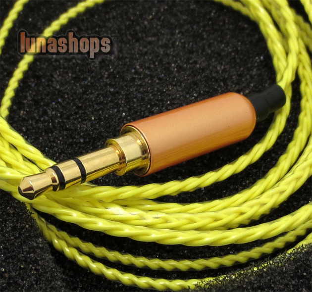 1.2m Custom Handmade Cable For Shure se535 se846 ue900 earphone headset OFC 8N Yellow