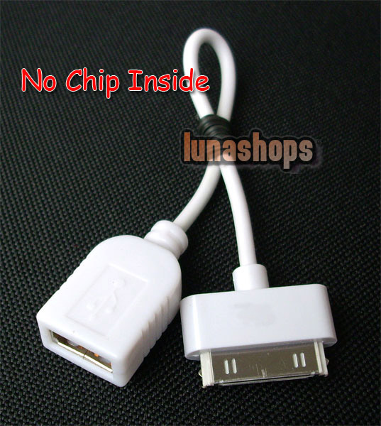 Without Chip Dock Connector to USB Female Charger Adapter Cable for iPad