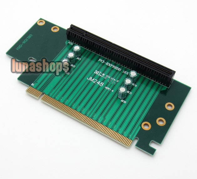PCI-E 16x Slot PCI-Express Protector Riser Card 90 Degree 6.3cm