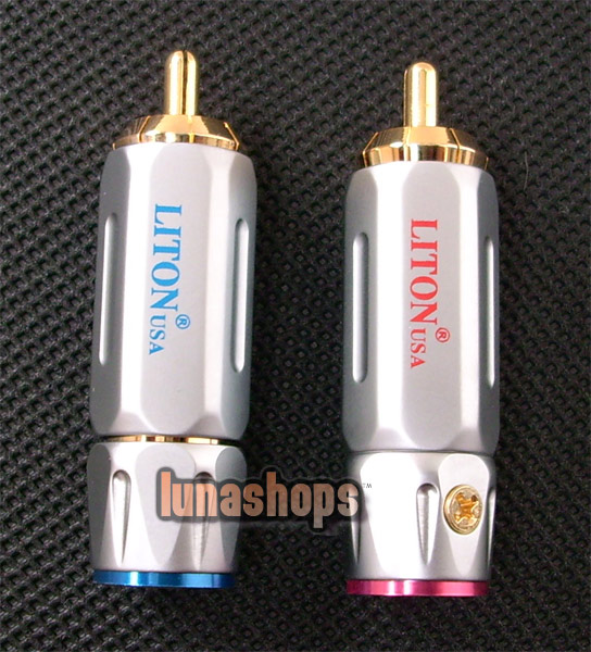 LITON RCA LT-004 Male Plug Gold Plated solder type Adapter For DIY