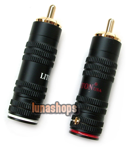 LITON RCA LT-043 Male Plug Gold Plated solder type Adapter For DIY