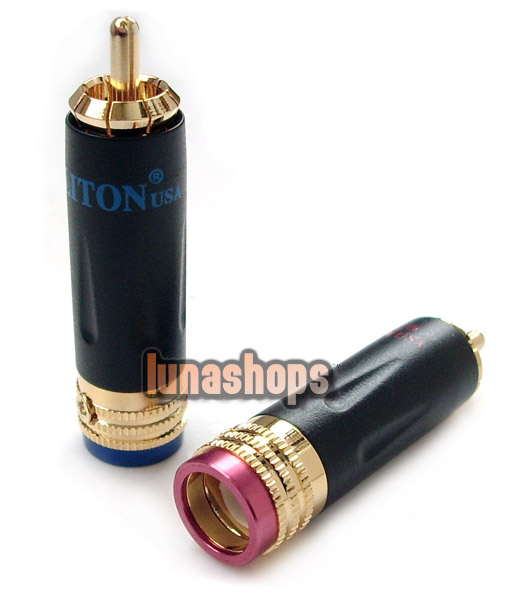 LITON RCA LT-061 Male Plug Golden Plated solder type Adapter For DIY
