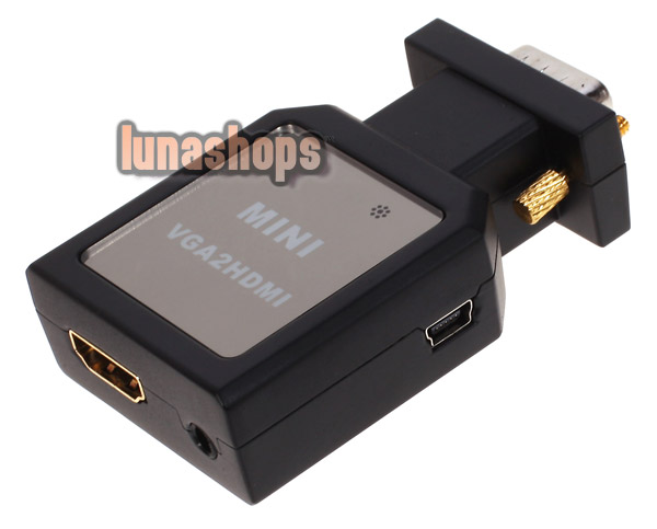 VGA Male +Audio to HDMI +Mini VGA TO HDMI Video Converter Adapter 1080P HDV-M330