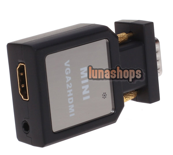 VGA Male +Audio to HDMI +Mini VGA TO HDMI Video Converter Adapter 1080P HDV-M330
