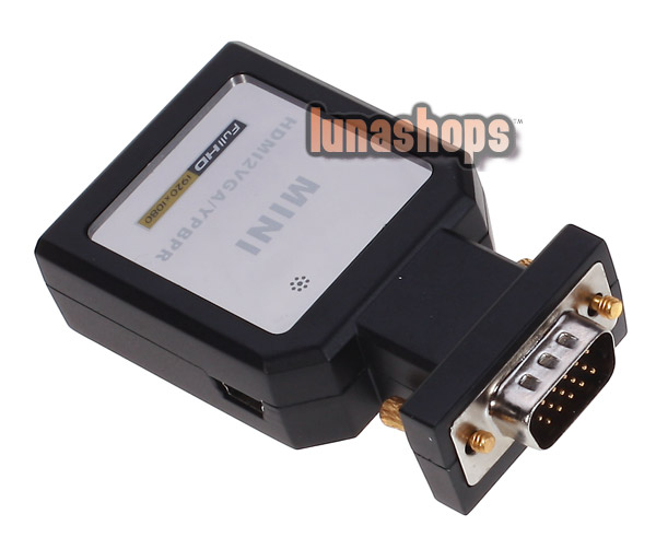 MINI HDMI to VGA+YPBPR+Spdif+Audio (Bypass) Adapter Box Converter