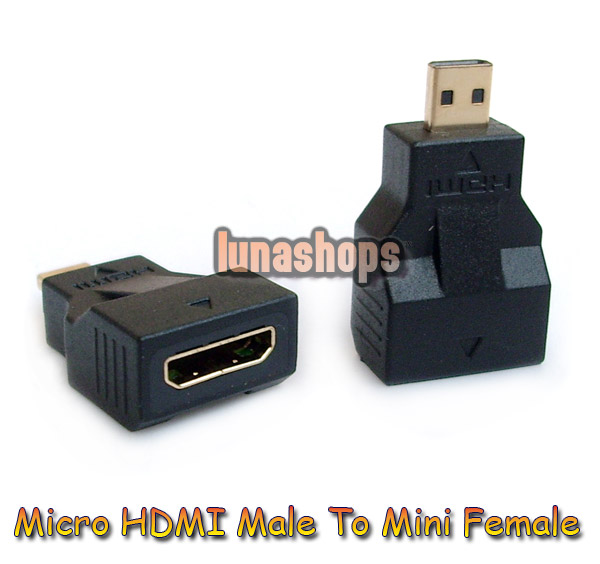 Micro HDMI Male To Mini Female Connector Adapter For Motorola MB810 Droid X EVO 4G