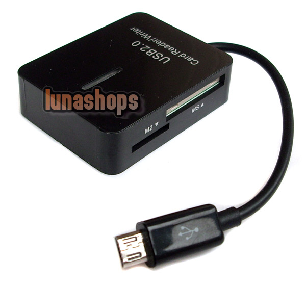 5 in 1 Micro USB OTG Mobile Card Reader For Samsung i9100 Galaxy S2 II i9220 N7000