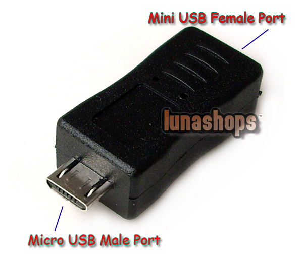 Mini USB Female to Micro USB Male Charger Adapter Converter