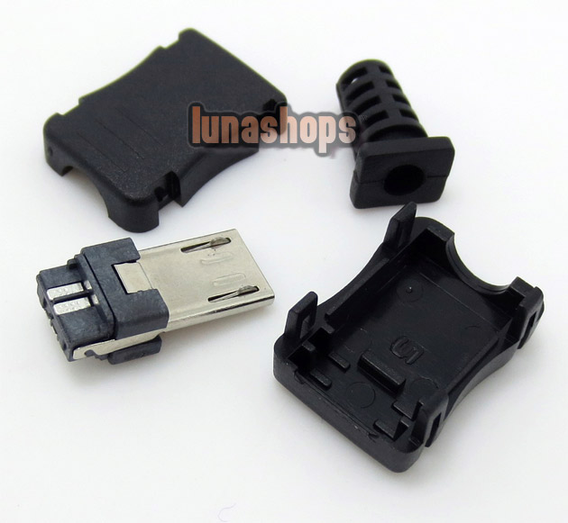 1pcs Micro USB USB-2.0B Soldering Adapter Plug For Diy Custom Handmade LGZ-A04