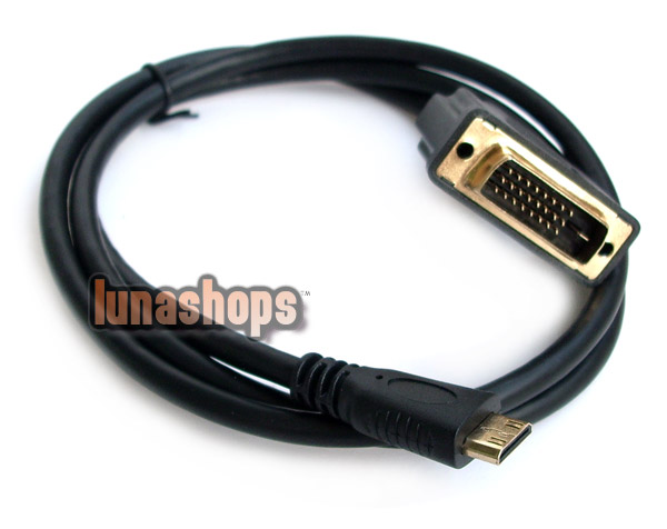 Mini HDMI Male to DVI DVI-D 24+1 Male Cable Adapter Converter For Camera DV Phone