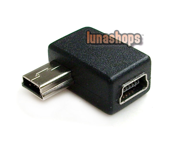 Mini USB Port Male To PC Mini USB female 90 Degree L Shape Adapter