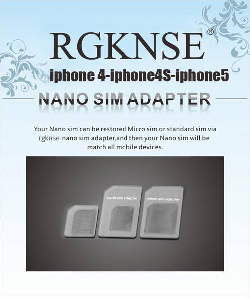 Nano Sim Adapter For Iphone 4 4s 5