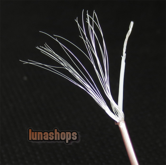 100cm Single crystal copper + shielding Layer Silver plating Cable Dia: 1mm