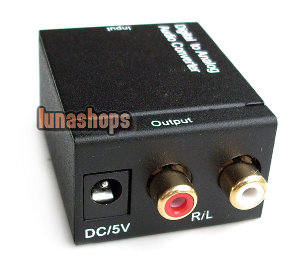 Digital Optical Coaxial to Analog RCA Audio Converter Adapter