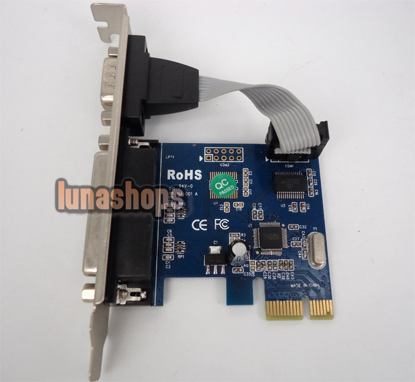 PCI-Express 1x RS-232 Serial Port and Parallel Port Card Chipset