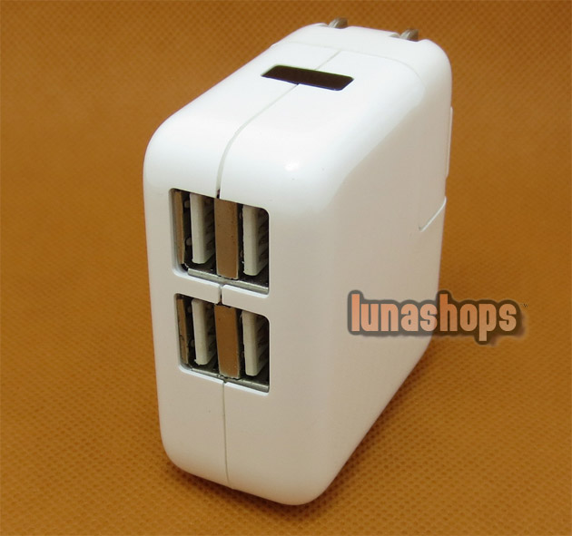 5.1v US 4 Port 2.1A + 1A DC Adapter Wall Charger for Ipad iPhone iPod Etc.