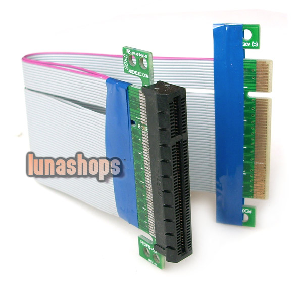 PCI-E Express 8X Riser Card Adapter Extend Flex Cable