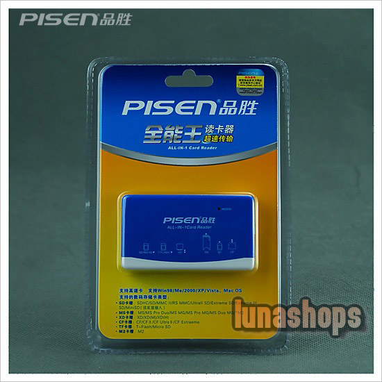 Pisen TF SD SDHC MS M2 XD MMC CF all in one card reader