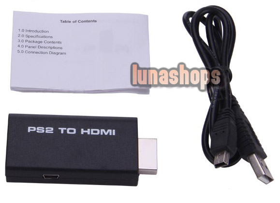 HDV-G3000 PS2 to HDMI Video Audio Converter Adapter 1080P