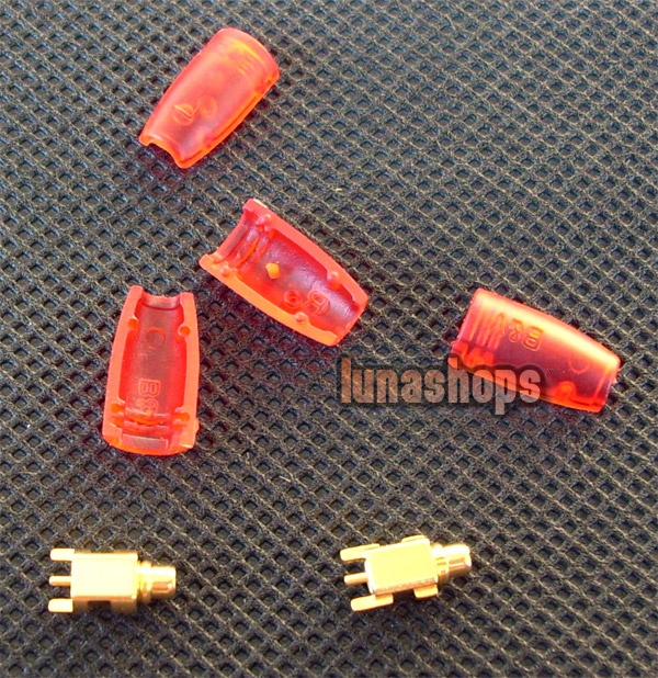 Diy Parts for Shure SE535 SE425 SE315 SE215 Earphone Pins + Cover Red Kits