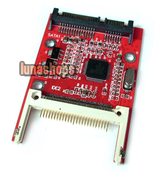 CF Compact Flash Type I II Merory Card to 2.5" SATA 7+15 22Pin converter Adapter