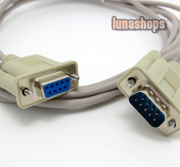 300cm RS232 rs-232 DB9 male to female extension cable Adapter