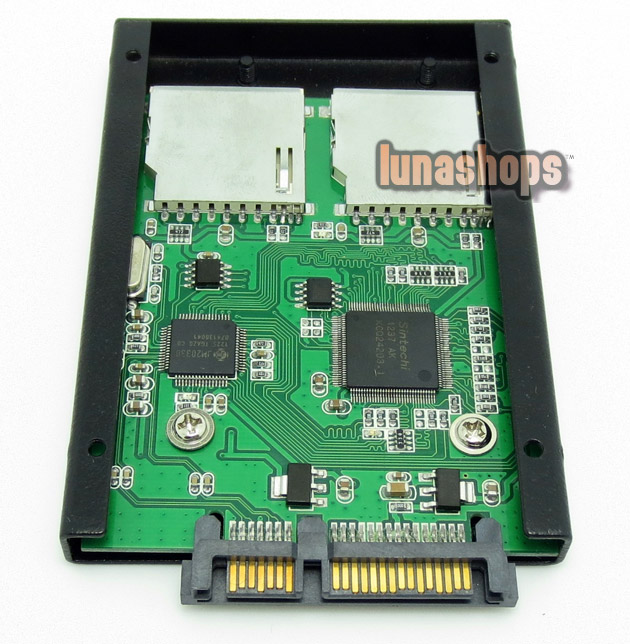 2 Port SD to SATA 7+15 22 Pin SATA Adapter Card SD SDHC SDXC card RAID
