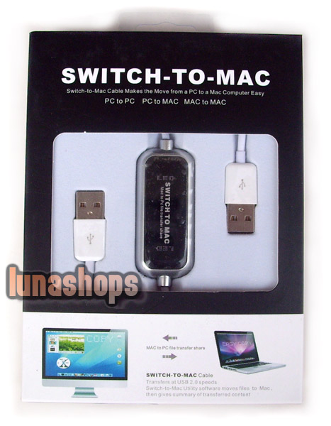 MAC To PC File Transfer Share Swith To MAC Adapter USB Data Male To Male Cable