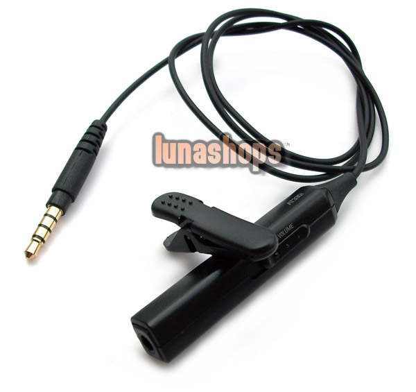 3.5mm Male to Female + volume control audio Cable with Mic AT335i