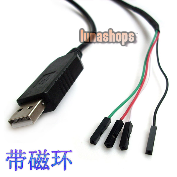 PL2303HX USB To TTL COM Module Converter Adapter Flash Professional Cable With Magnet Ring