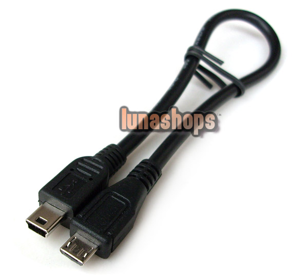 Micro USB 5pin Male To Mini B 5 Pins Male Adapter Converter Data cable