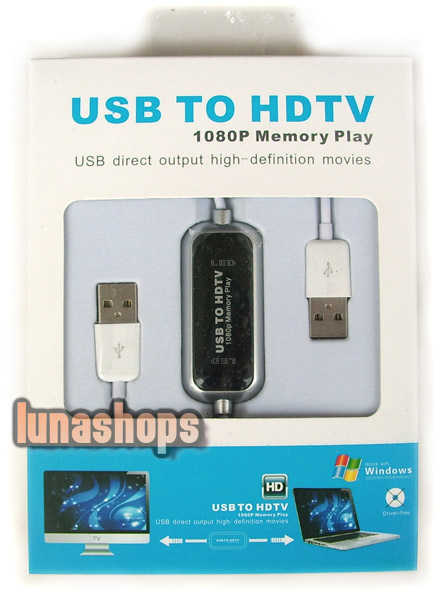 USB To HDTV 1080P Memory Play USB Direct Output high definition Movies Male To Male Adapter Cable