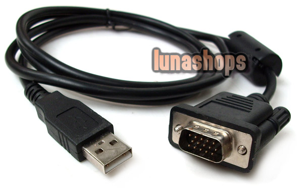 USB Male To VGA 15 pins Male Adapter Cable