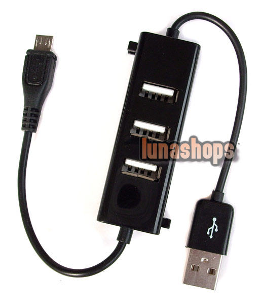 USB 2.0 3 Port HUB Data Cable Charger Charging Cable for Micro USB Phones
