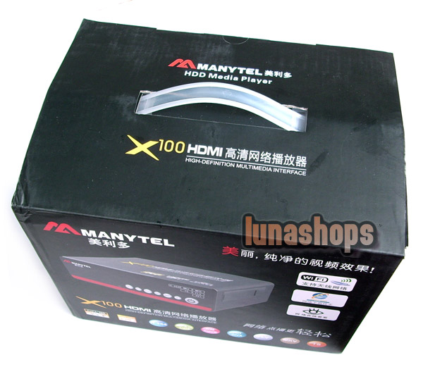 Manytel X100 1080P Full HD HDMI WIFI RJ45 Coaxial TV Set Top Box Media Player 