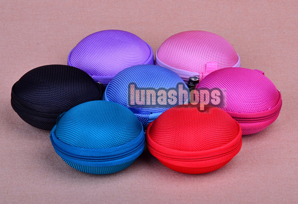 Many Colors Dia:8mm Pocket Bag Hard Case Storage MP3 for earbuds earphone