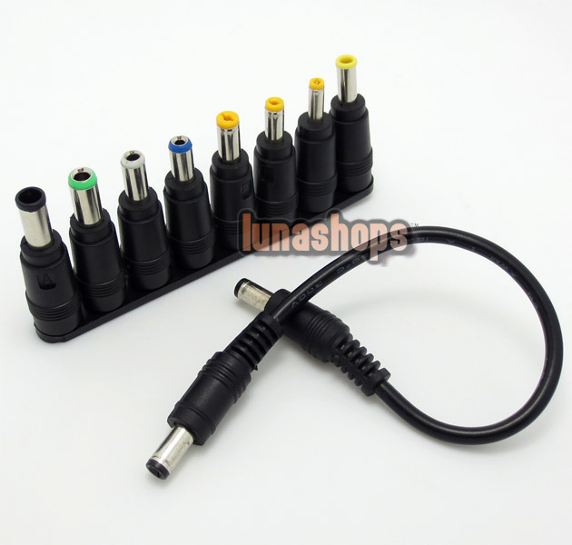 8 in 1 Kits To 2pins Power Charger Adapter Cable For Dell Hp Acer laptop