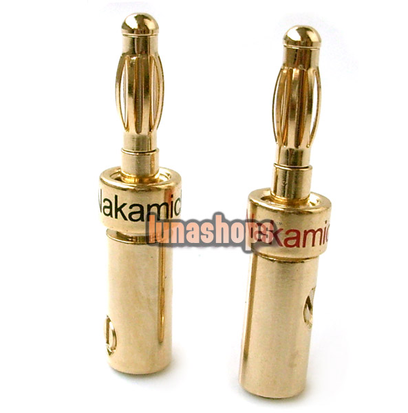 2 pcs Nakamichi Banana Plug Connector Gold Plated Speaker QD-543